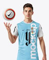 Man Wearing Full Soccer Kit Mockup