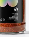 Clear Glass Jar with Cajun Seasoning Mockup