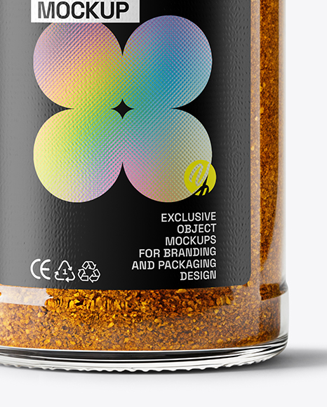 Jar with Garam Masala Seasoning Mockup