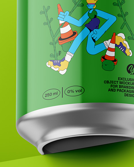 Aluminium Can With Glossy Finish Mockup