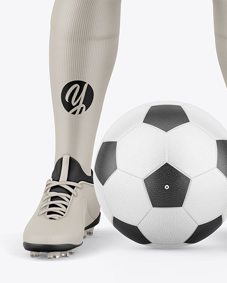 Kids V-Neck Sports full Kit Mockup - Front View