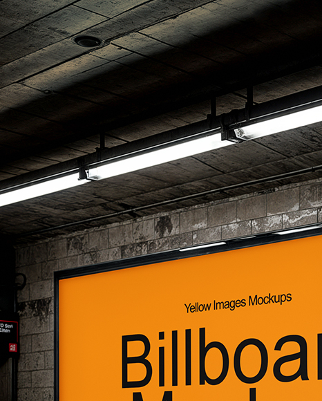 Subway Billboard Mockup