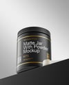Matte Jar With Powder Mockup