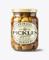 Glass Jar with Porcini Mushrooms Mockup