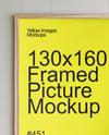Poster with a Wooden Frame in a Living Room Mockup