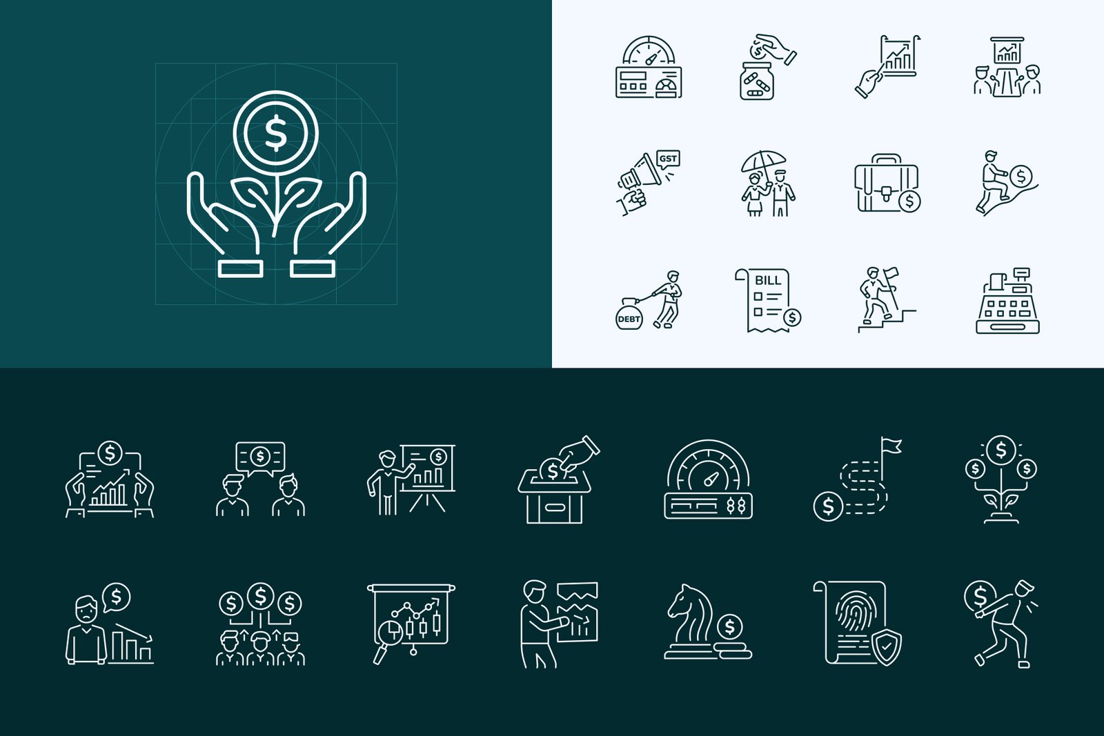 Corporate Finance Icon Set
