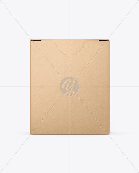 Kraft Box Mockup - Front View