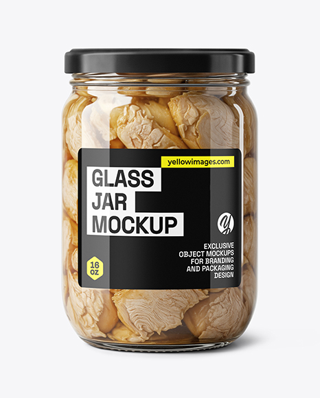 Canned Chicken Jar Mockup
