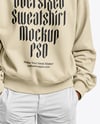 Elderly Black Woman Wearing Oversize Sweatshirt and Pants Mockup