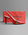 Glossy Slingback with Shoe Box Mockup