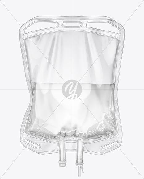 Clear Plastic Infusion Bag Mockup