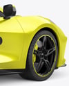 Sport Car Mockup - Back Half Side View