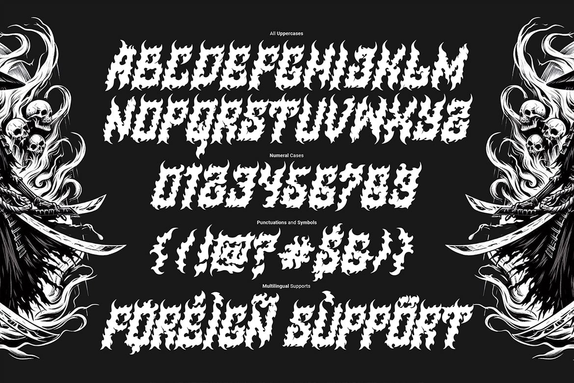 Syrax | Brutal Black Metal Typeface