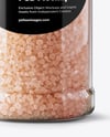 Plastic Jar with Pink Himalayan Salt Mockup