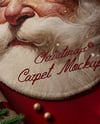 Christmas Round Carpet on The Red Floor Mockup