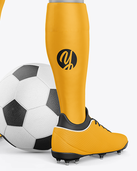 Kids Soccer Kit w/ Mannequin Mockup - Back Half Side View