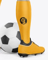 Kids Soccer Kit w/ Mannequin Mockup - Back Half Side View