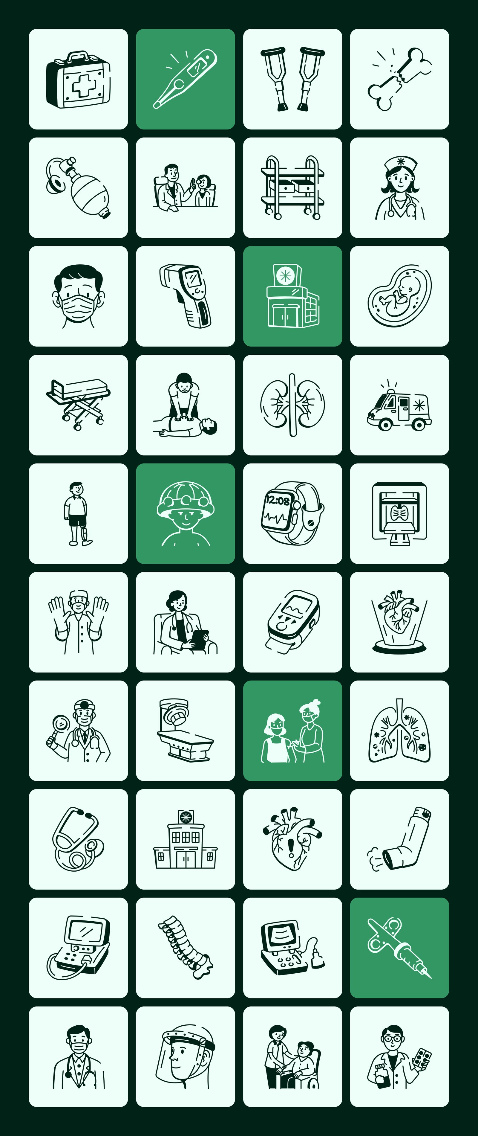 Medical Doodles Set
