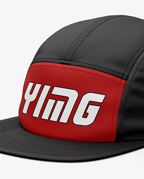 Five Panel Cap Mockup - Half Side View