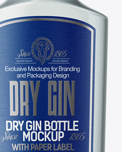 Dry Gin Bottle Mockup