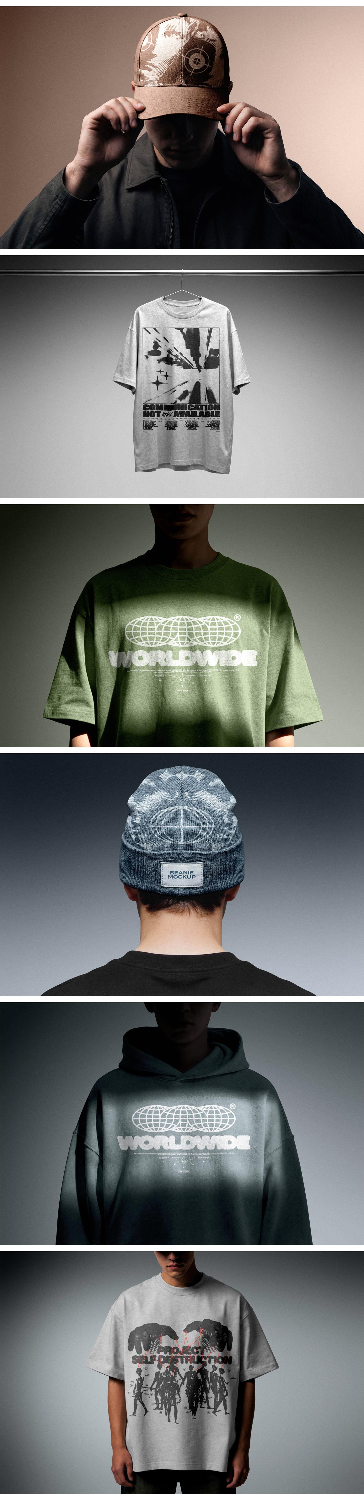 Streetwear Apparel Mockups Bundle