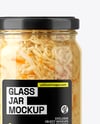 Glass Jar with Sauerkraut Mockup