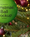Glossy Christmas Ball Mockup