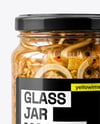 Glass Jar with Canned Stewed Meat Mockup