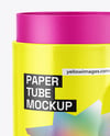 Glossy Paper Tube with Pull Tab Mockup
