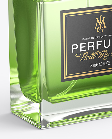 Clear Glass Perfume Bottle Mockup