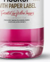 Clear Glass Liquor Bottle with Cork Mockup