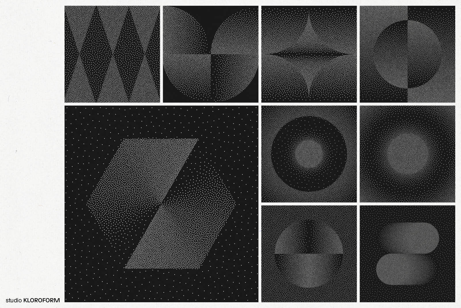 Stipple 1 - 100 dotted objects