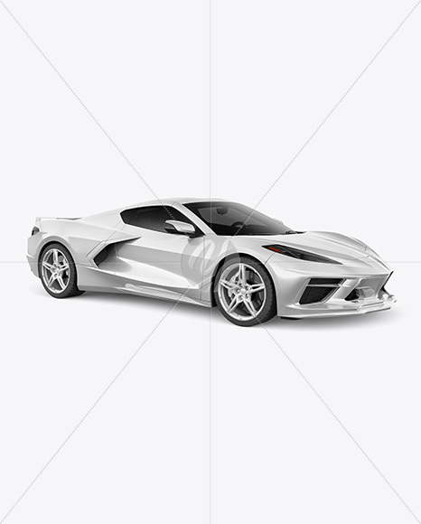 Sport Car Mockup - Front Half Side View