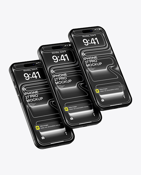 Three iPhone 17 Pro Mockup