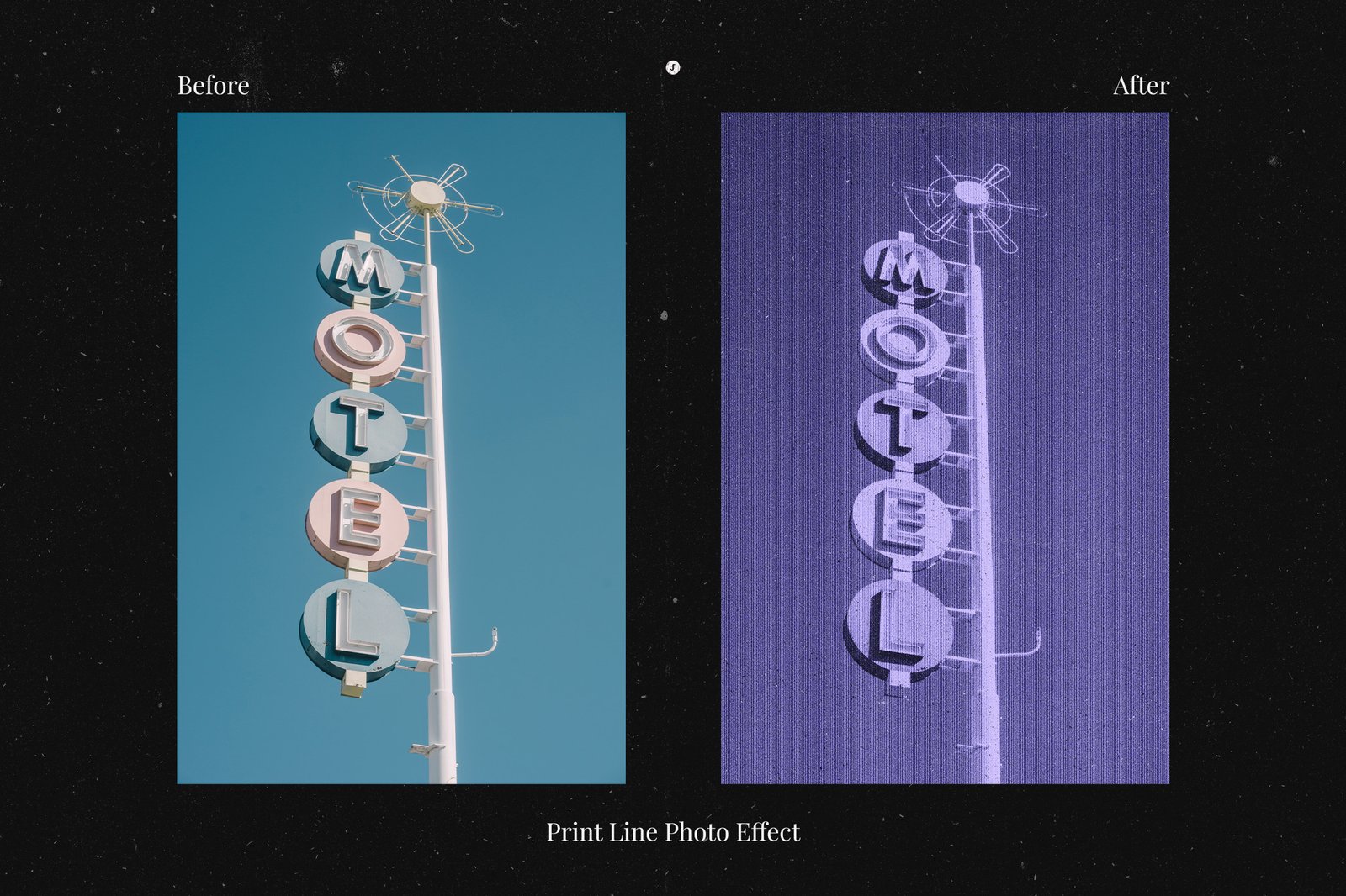 Print Line Photo Effect