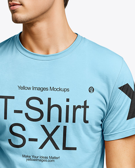 Young Couple Wearing T-shirt and Jeans Mockup
