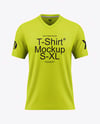 V-Neck T-Shirt Mockup - Front View