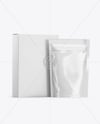 Box with Glossy Pouch Mockup