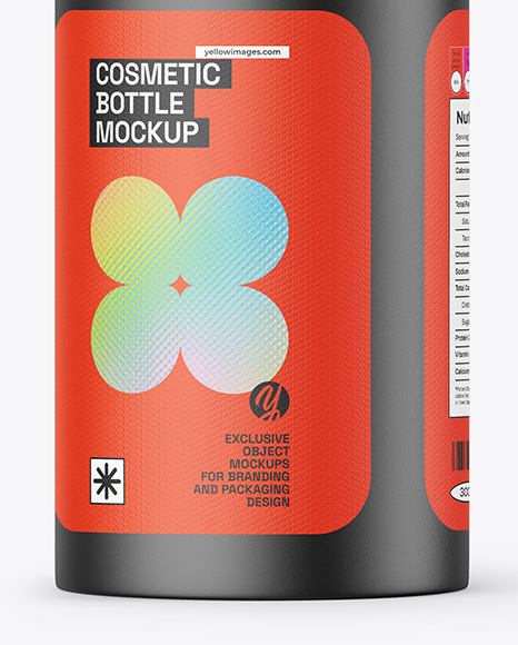 Cosmetic Bottle with Pump Mockup