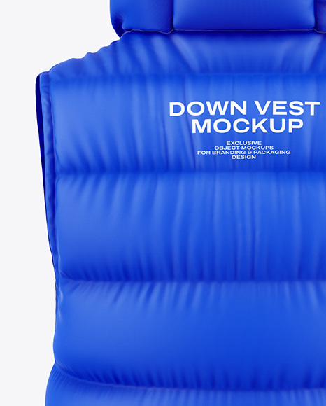 Hooded Down Vest Mockup