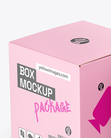 Candle with Box Mockup