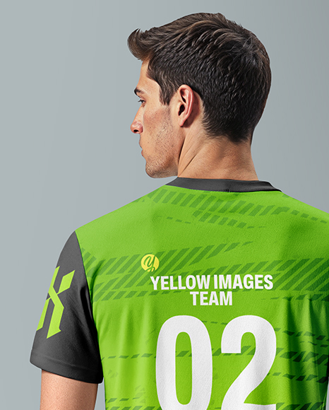Man Wearing Badminton Uniform Mockup