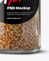 Clear Glass Jar with Smoked Sea Salt Mockup
