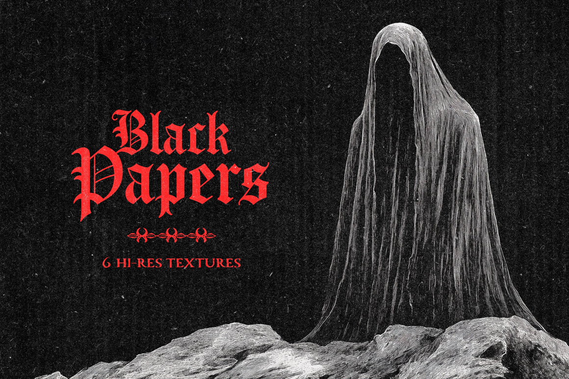 Black Paper Texture Overlays