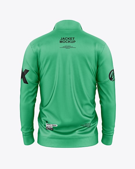 Long Sleeve Track Jacket Mockup - Back View