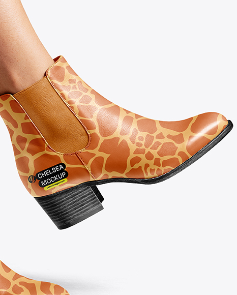 Chelsea Boots on Woman's Legs Mockup