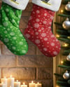 Three Christmas Stockings Mockup