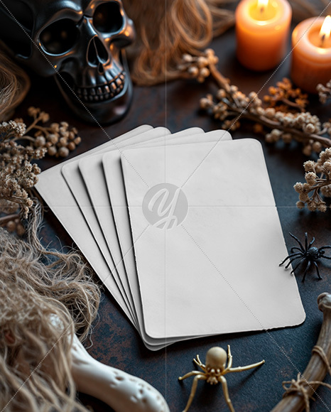 Stack of Cards Mockup