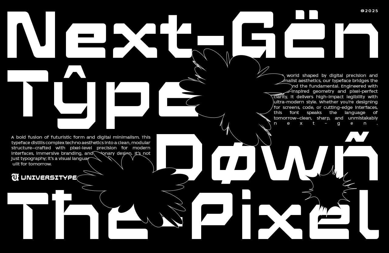 UT Qartige - A Techno-futurisic Font