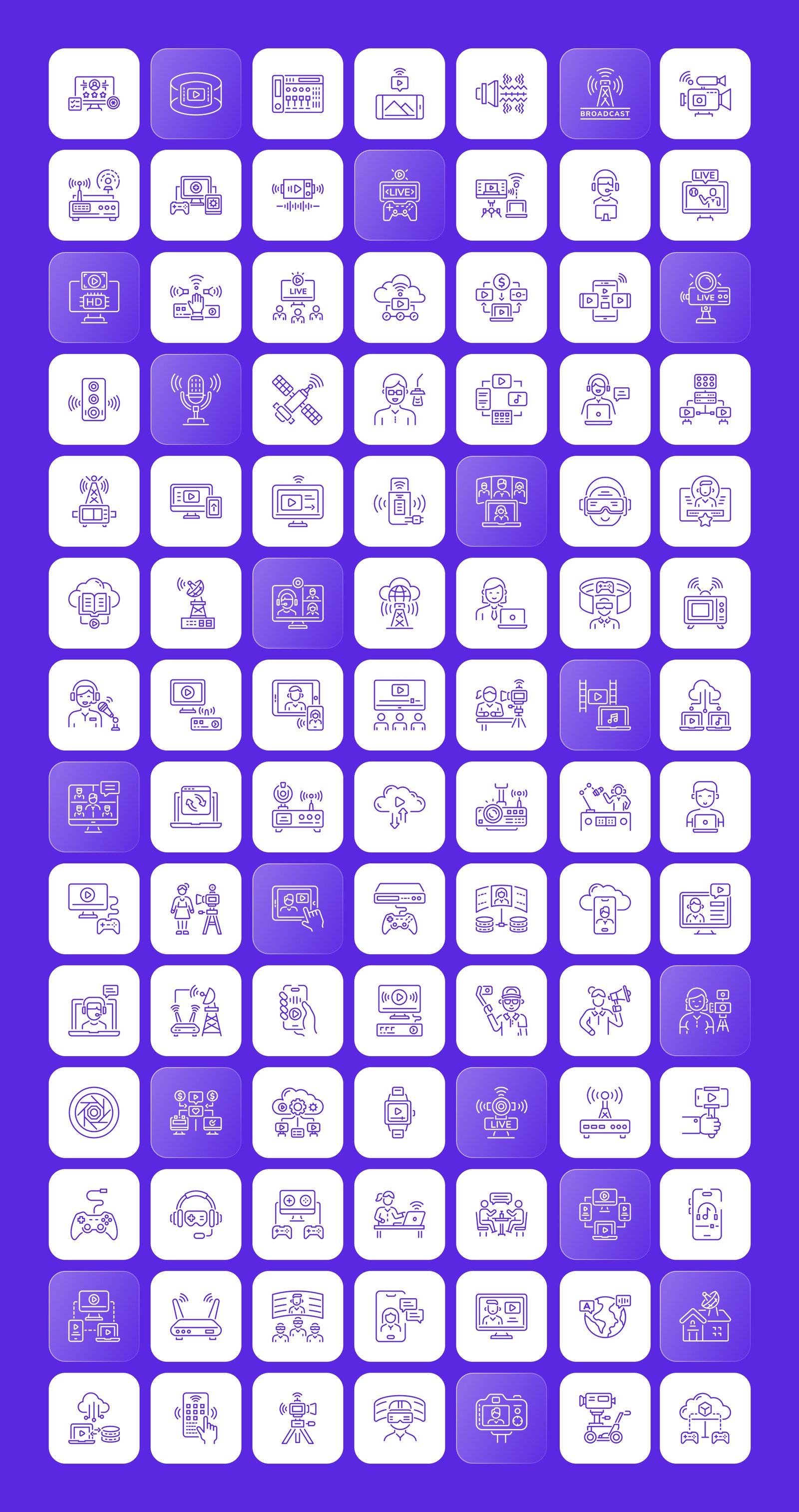 Streaming Art Icon Set